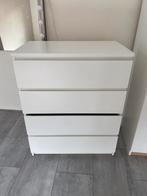 MALM ladekast met 4 lades – wit, 80x100 cm, Huis en Inrichting, Kasten | Ladekasten, Ophalen, Overige materialen, Gebruikt, 100 tot 150 cm