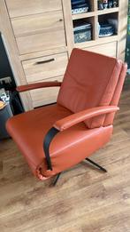 Relaxfauteuil, leer, elektrisch met 3 motoren en garantie, Ophalen, Minder dan 75 cm, Leer, Zo goed als nieuw