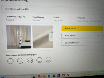 Veneta Overgordijnen - Dubbele Plooi beschikbaar voor biedingen
