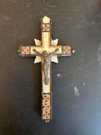 Antiek Kruisbeeld met Christus Figuur, Religieus Kunstwerkje, Verzenden