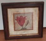 Schilderij Tulp - 23x23cm, Minder dan 50 cm, Ophalen of Verzenden, Zo goed als nieuw, Schilderij
