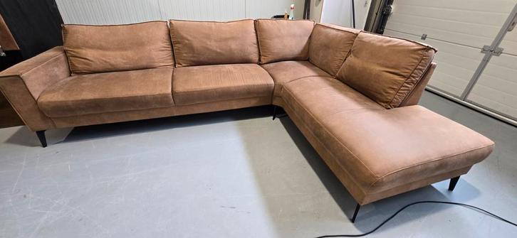 Rofra Home Hoekbank Camel Bruin - Uitwasbaar!, Huis en Inrichting, Banken | Sofa's en Chaises Longues, Ophalen of Verzenden