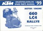KTM 660 LC4 Rallye spare parts engine motor (4153z), Motoren, Handleidingen en Instructieboekjes, Overige merken