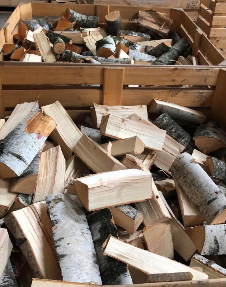 Heel mooi berken haardhout. DROOG!, Tuin en Terras, Haardhout, Blokken, Berkenhout, 6 m³ of meer, Ophalen of Verzenden