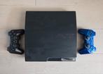 PS3 + twee controllers + 13 games, Ophalen, Met 2 controllers, Slim, Gebruikt