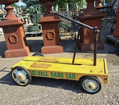 Antieke Amerikaanse pedalcar Hi-Ball Hand Car oud speelgoed, Antiek en Kunst, Antiek | Speelgoed, Ophalen
