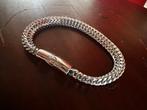 verzilverde uniseks armband, Sieraden, Tassen en Uiterlijk, Armbanden, Ophalen of Verzenden, Nieuw, Zilver, Staal
