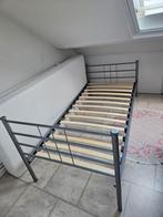 Stalen 1 persoonsbed, Huis en Inrichting, Slaapkamer | Bedden, Gebruikt, 90 cm, Eenpersoons, Zwart