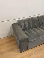 Mooie luxe grijze ribstof hoekbank - GEREINIGD!!!, Huis en Inrichting, Banken | Bankstellen, Ophalen, 250 tot 300 cm, Luxe, Hoekbank