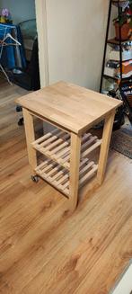 Ikea Bekväm roltafel 58x50, berken, Ophalen, 50 tot 100 cm, Zo goed als nieuw, Minder dan 100 cm