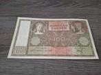 Mooi biljet 100 gulden Luitspelende Vrouw, 1939, Postzegels en Munten, Bankbiljetten | Nederland, Ophalen of Verzenden, 100 gulden