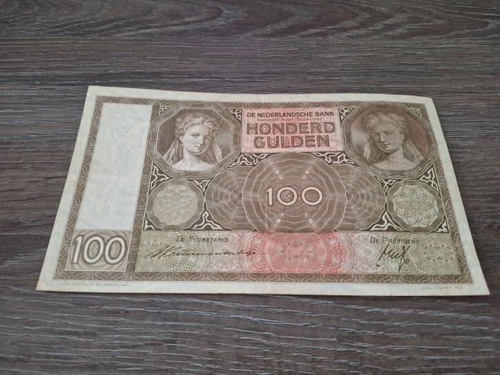 Mooi biljet 100 gulden Luitspelende Vrouw, 1939, Postzegels en Munten, Bankbiljetten | Nederland, 100 gulden, Ophalen of Verzenden