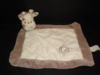 ZDT GIRAFFE ANIMAL BLANKET KNUFFELDOEK VELOURS WIT MET, Verzenden, Nieuw, Overige typen