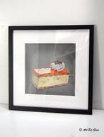 Oranje boven...Ingelijste Tompouce geschilderd op doek, Ophalen of Verzenden