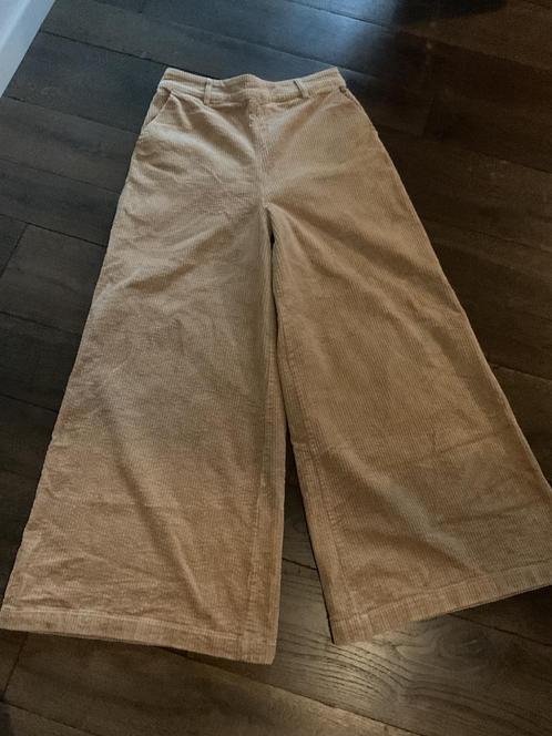 Damesbroek wijde pijp maat M, Kleding | Dames, Broeken en Pantalons, Zo goed als nieuw, Maat 38/40 (M), Bruin, Lang, Ophalen of Verzenden