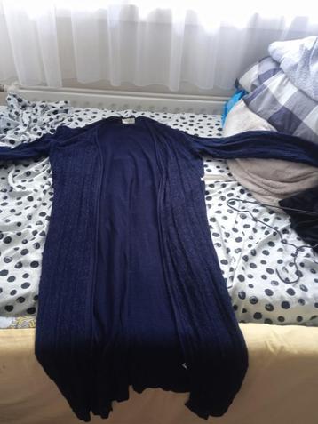 Navy blauwe gehaakt lange vest zentoni (one size) beschikbaar voor biedingen