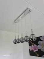 Moderne hanglamp met 5 glazen bollen, Ophalen of Verzenden, Zo goed als nieuw, Glas, 50 tot 75 cm