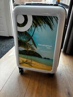 Suitsuit rolloffer wit met opdruk, Sieraden, Tassen en Uiterlijk, Koffers, Wieltjes, 50 tot 60 cm, Hard kunststof, Nieuw