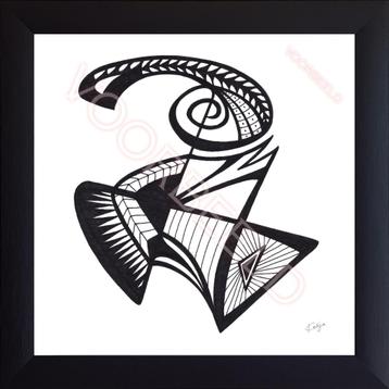 Ambachtelijke fine line KUNST 𝓭𝓸𝓸𝓻 𝓚𝓪𝓽𝓳𝓪 = 323 beschikbaar voor biedingen