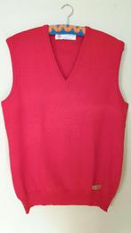 Vintage trui heren, debardeur, tank top, V hals, rood Medium, Ophalen of Verzenden, Zo goed als nieuw, Maat 48/50 (M), Rood