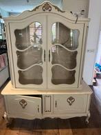 Antieke servieskast, Huis en Inrichting, Kasten | Buffetkasten, Ophalen, 100 tot 150 cm, Glas, Vintage, Barok