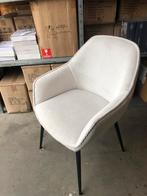 Ribstoel met stalen onderstel - Zithoogte 46cm, Ophalen, ., ., Wit