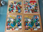 Oude school puzzels hout Sinterklaas Kerstmis, Ophalen, 10 tot 50 stukjes, Gebruikt, Van hout