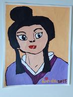 Schilderij Japanse Vrouw 25, Antiek en Kunst, Ophalen of Verzenden