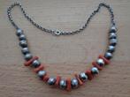 zilveren Berber ketting met zilver en tak koraal [368], Sieraden, Tassen en Uiterlijk, Antieke sieraden, Verzenden, Zilver, Ketting