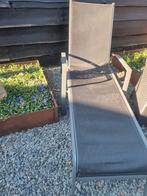 Ligbed antraciet verstelbaar 1,5 jaar oud, Tuin en Terras, Ophalen, Zo goed als nieuw, Aluminium, Verstelbaar