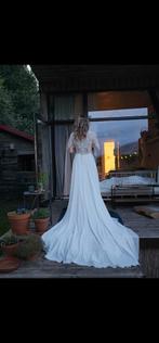 Trouwjurk 42 Justin Alexander Lilian West, Kleding | Dames, Trouwkleding en Trouwaccessoires, Ophalen of Verzenden, Gedragen, Wit
