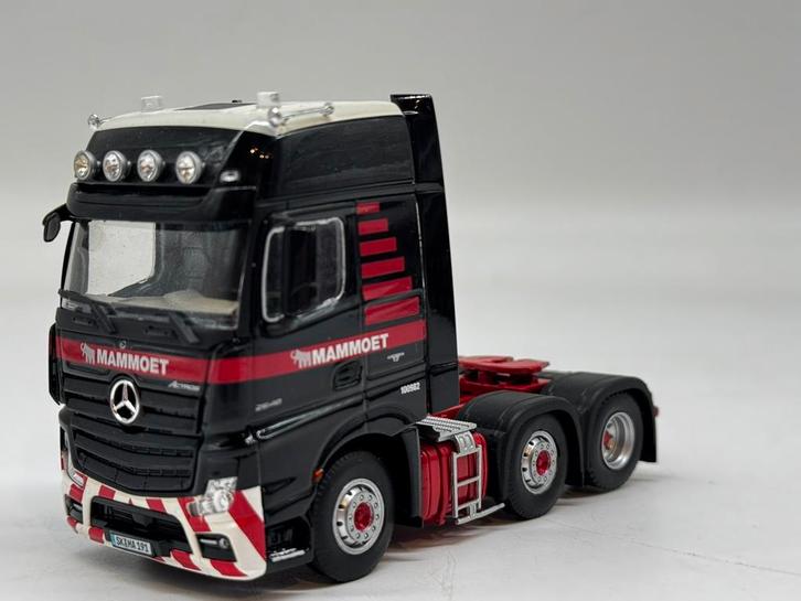 TEKNO MERCEDES ACTROS 6 x 2 gestuurde voorloopas MAMMOET, Hobby en Vrije tijd, Modelauto's | 1:50, Nieuw, Bus of Vrachtwagen, Tekno