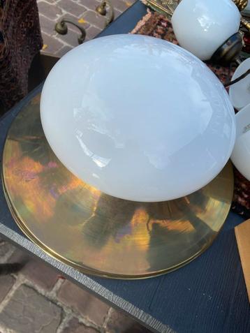 Art Deco Plafondlamp Messing Groot beschikbaar voor biedingen