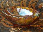 Mooie oude schaal uit Engeland van Carnival glas 31 cm., Ophalen of Verzenden