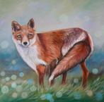 Schilderij vos, Nieuw, Ophalen of Verzenden, Schilderij, 50 tot 75 cm