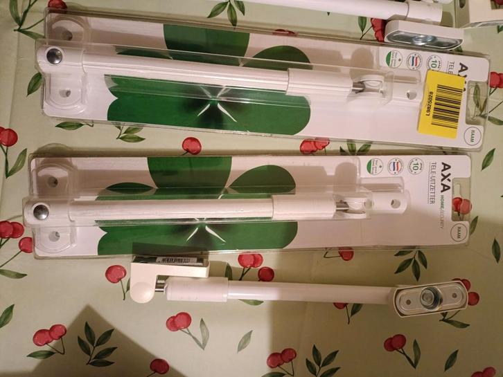6x AXA Tele-uitzetter/ raam-uitzetter  Wit 30 EX - Nieuw!, Doe-het-zelf en Verbouw, Hang- en Sluitwerk, Nieuw, Scharnier, Ophalen