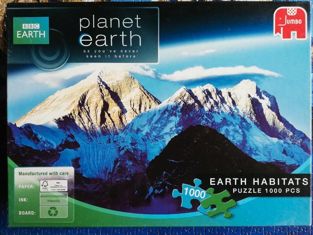 Puzzel 1000 stukjes: Earth Habitats, Hobby en Vrije tijd, Denksport en Puzzels, Ophalen of Verzenden, 500 t/m 1500 stukjes, Gebruikt