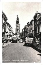 80582 Groningen Oosterstraat trolleybus 1953 zegel afgeweekt, Ophalen of Verzenden, 1940 tot 1960, Gelopen, Groningen