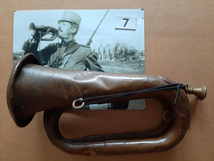 Mobilisatie Signaalhoorn klaroen Bazuin, Bugle , Blaasinstru, Verzamelen, Militaria | Tweede Wereldoorlog, Landmacht, Overige typen
