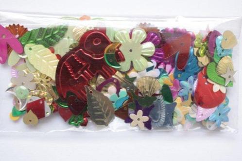 Zakje pailletten assorti 10 gram, Hobby en Vrije tijd, Knutselen, Nieuw, Materiaal, Ophalen of Verzenden