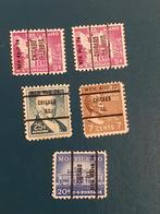 5 USA Precancel Postzegels met Datum, Postzegels en Munten, Postzegels | Amerika, Ophalen of Verzenden