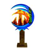 Glasfusie, glaskunst, burning blue, Ophalen