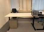 Gispen bureau verstelbaar wit met zwarte poten 160 x 80, Huis en Inrichting, Bureaus, In hoogte verstelbaar, Zo goed als nieuw