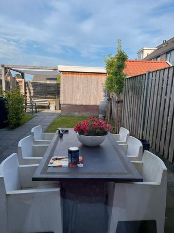 Must go! Granite/marmer eettafel & stoelen tuin, 6 person beschikbaar voor biedingen
