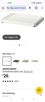 2x Komplement Uittrek Lade 50x35 Wit, Ophalen, Gebruikt