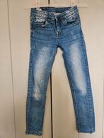 JM Spijkerbroek met Panterprint - Maat 152, Kinderen en Baby's, Kinderkleding | Maat 152, Broek, Gebruikt, Meisje, Ophalen of Verzenden