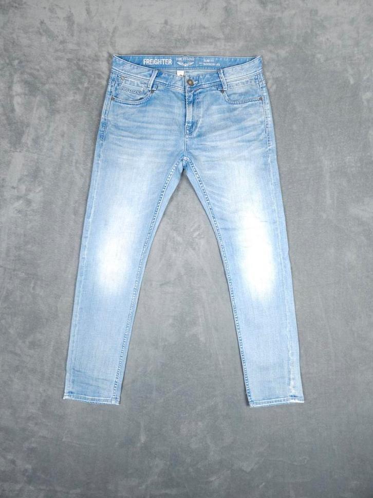 PME Legend Pall Mall Freighter Broek W35 L32 Blauw Slim Fit, Kleding | Heren, Spijkerbroeken en Jeans, Zo goed als nieuw, W33 - W34 (confectie 48/50)