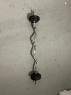 Halter met gewichten - goede staat, Sport en Fitness, Ophalen, Zo goed als nieuw, Buik, Halterset