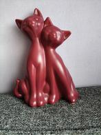 Vintage Siamese katten poezen bordeaux rood, Ophalen of Verzenden, Zo goed als nieuw, Dier