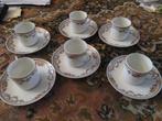 6 Miniatuur Franse mokka kopjes en schoteltjes, Nieuw, Ophalen of Verzenden, Overige stijlen, Kop(pen) en/of Schotel(s)